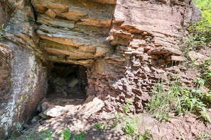Gold Mine, DO NOT ENTER. This is on the property, but not easy to get to.