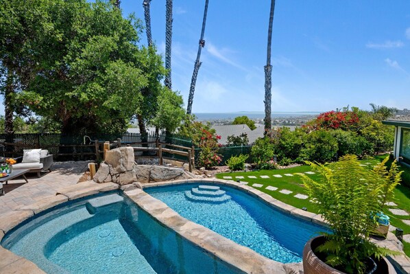 Brand new pool and spa with ocean views!