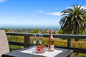 Expansive city and ocean views