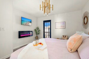 Relax with fire ambiance (+optional heat) & your favorite show or movie