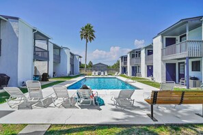 Low density complex means the pool is never crowded