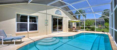 Pool Views From Living Area and Dining Area