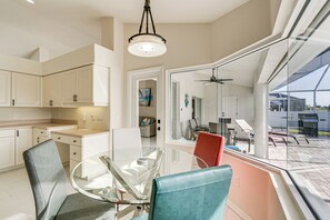 Dining Area | Pool & Canal Views