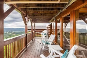 Heavenly Peak Lodge's deck with stunning views