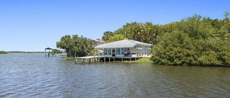 Bay front with private dock