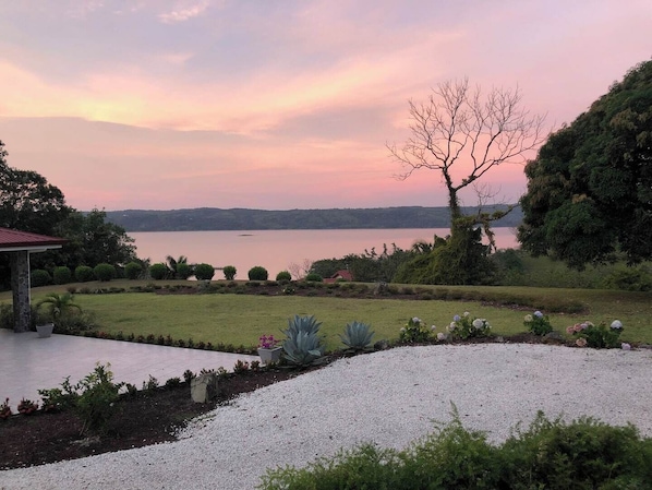 Sunsets pink sky from the front porch.Every day, there are many reasons to put down my coffee cup to grab my phone. Pinch me!
