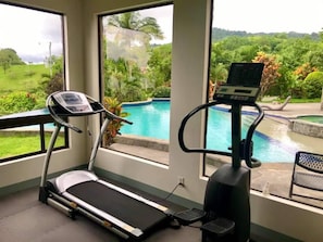 The clubhouse also has a fitness room with free weights and elliptical etc.