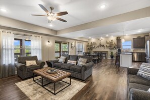 Living area on main level.  Large attached balcony walkout.