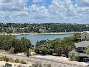 View from the outdoor dining, deck area and living room. Imagine sipping your coffee every morning with that view!