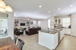 Open space - Living room, kitchen, and dining area