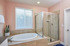 Full bathroom 1 - with toilet, shower and bathtub.