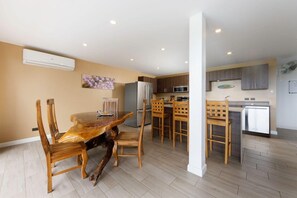 Open dining area and kitchen