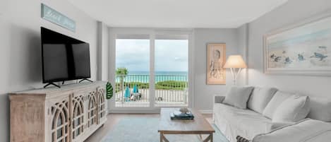 Living room with gulf views