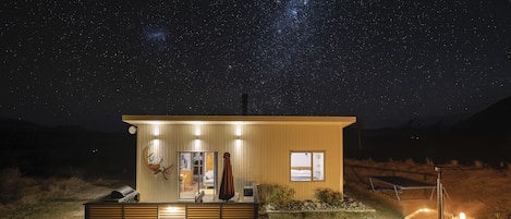 The cottage under the Milky Way in a spectacular dark sky reserve