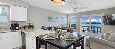 West Side, kitchen/living area allows views of the Lagoon.