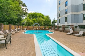 Enjoy swimming in our famous Guitar-shaped pool!