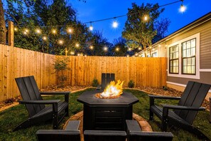 Enjoy your own private yard with Fire Pit