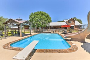 Backyard | Gated Pool w/ Diving Board + Slide