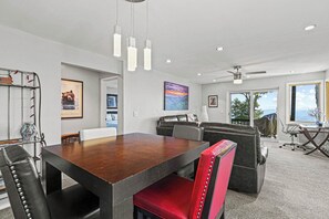 Elevate Your Dining Experience with Our Enchanting Pendant-Lit Space