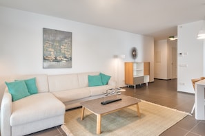 Living room with large terrace