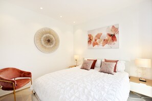 Large bedroom with queen-size bed