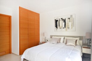 Large bedroom with queen-size bed
