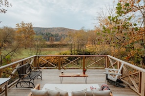 The Deck at camp overlooking the West Branch