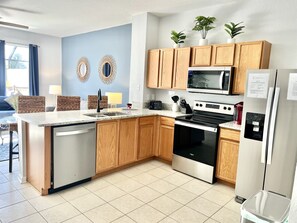 Kitchen with new countertops