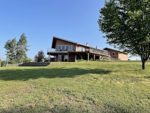 View of the house from down the hill