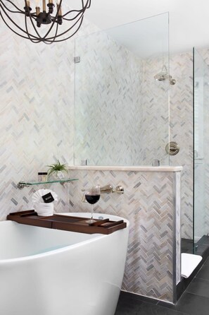 Bathtub and walk in shower