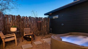 Private hot tub and fire pit