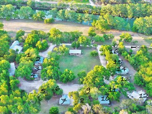 Map of Waltonia on the River, look for cabin 12