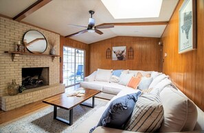 Main Living space with sectional couch for maximum seating
