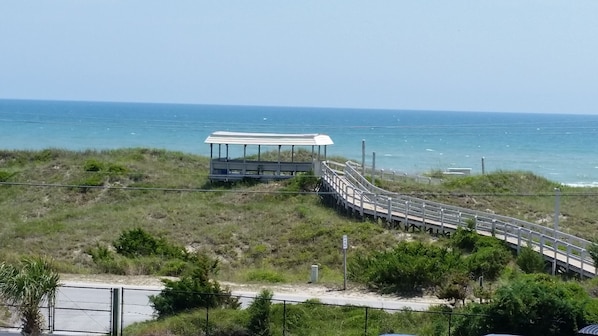 Legacy 2017 view from condo before '18 hurricane. New homes on dunes; see photos