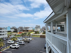 Un zoomed view from condo-new homes on dunes and beach access path @ orange box