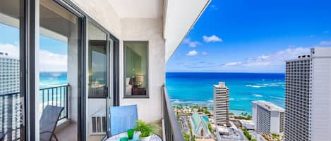 Lanai (balcony) with beautiful Ocean views