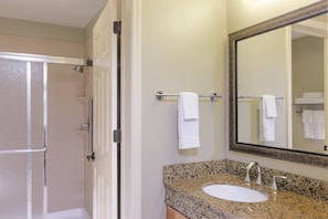 Get ready for your day in the bathroom.