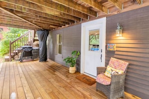 Private entrance with updated lock code for each guest.
