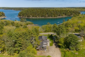 Back Narrows Social Club is just across the street from the Damariscotta River.