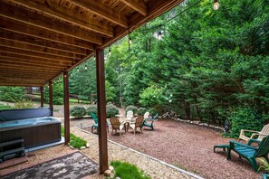 Large fenced in backyard.