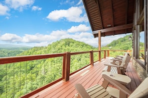 Enjoy vistas from four different decks, one on each level of the home.