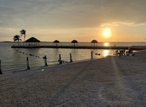 Magnificent sunrise view over the Atlantic Ocean from your RV window. 