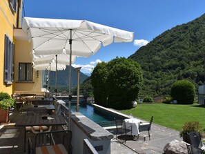 Sky, Plant, Furniture, Building, Shade, Umbrella, Swimming Pool, Outdoor Furniture, Cloud, Window