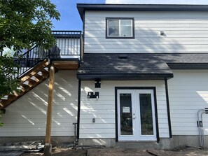 Newly built/private patio. Only 1 window faces main house. All blackout blinds. 