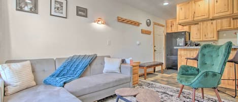 Big Sky Vacation Rental | 440 Sq Ft | 1BR | 1BA | Stairs Required