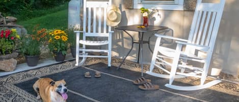 Patio for relaxing.