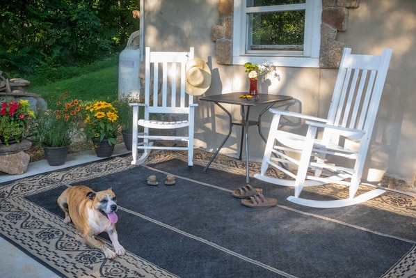 Patio for relaxing.