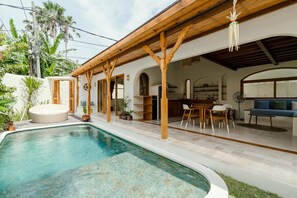 View of the outside pool area