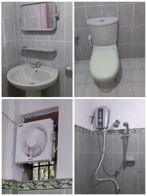 Washroom with bidet & water heater 