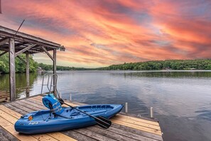 View of the Lake with provided Kayak